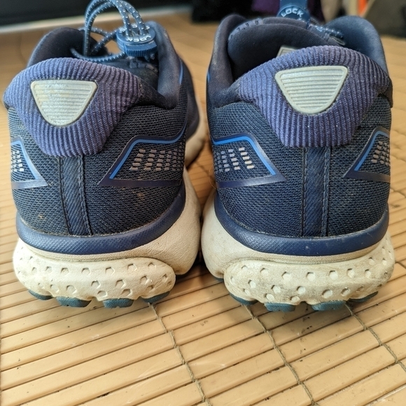 Men\'s Brooks Ghost 12 Running Shoes Sneakers Blue - Size 12. Speed Lock Laces. N main image 4